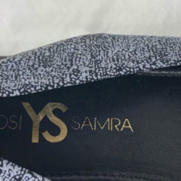 Yosi Samra Blue & Grey Pointy Toe Slingback Casual Everyday Flats 8 - Picture 7 of 9